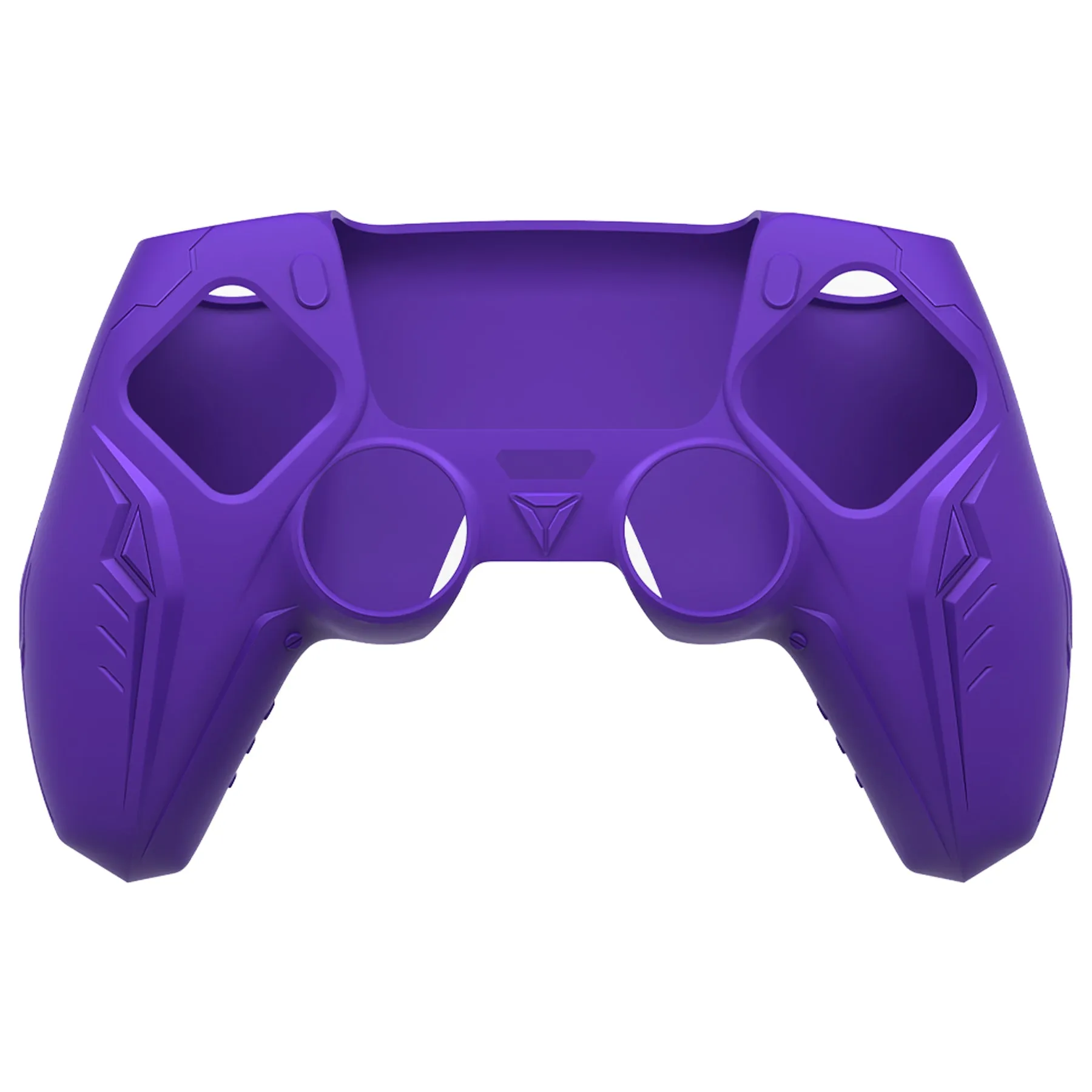 PlayVital 2 Set Futuristic CyberMech Design Silicone Case with Thumb Grips for PS5 Wireless Controller, Compatible with PS5 Official Charging Dock - Purple - CHXPFP010