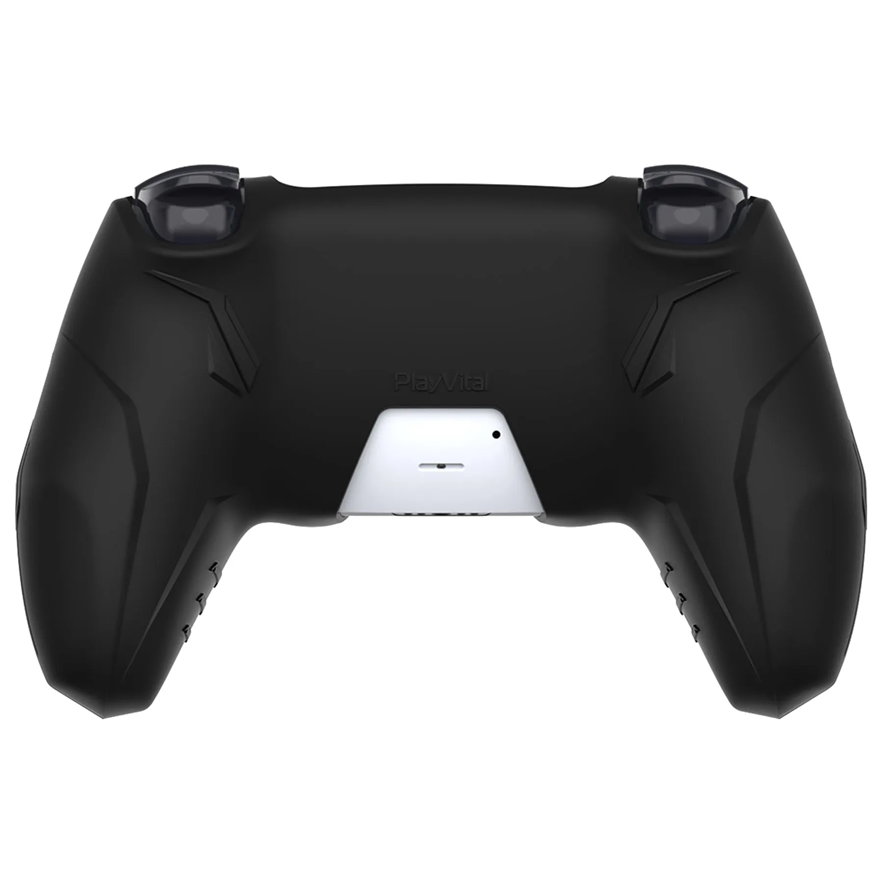 PlayVital Futuristic CyberMech Design Silicone Grip Skin with Thumb Grips for PS5 Wireless Controller, Compatible with PS5 Official Charging Dock - Black - CHXPFP001