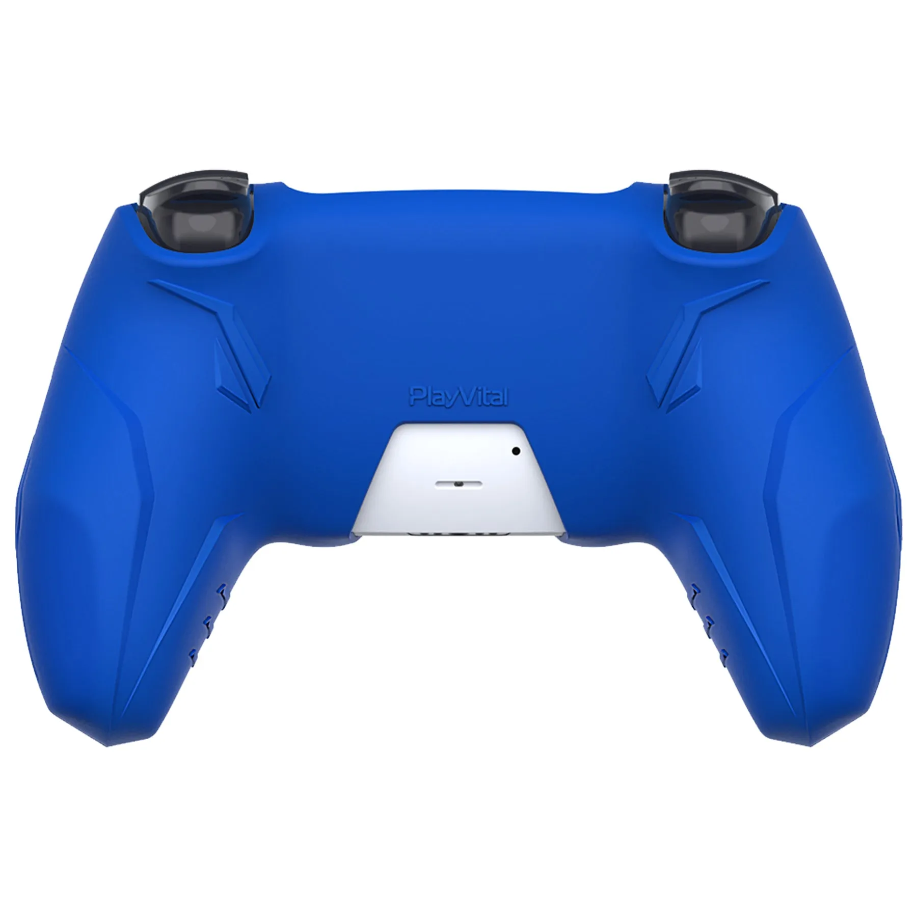 PlayVital Futuristic CyberMech Design Silicone Grip Skin with Thumb Grips for PS5 Wireless Controller, Compatible with PS5 Official Charging Dock - Blue - CHXPFP003