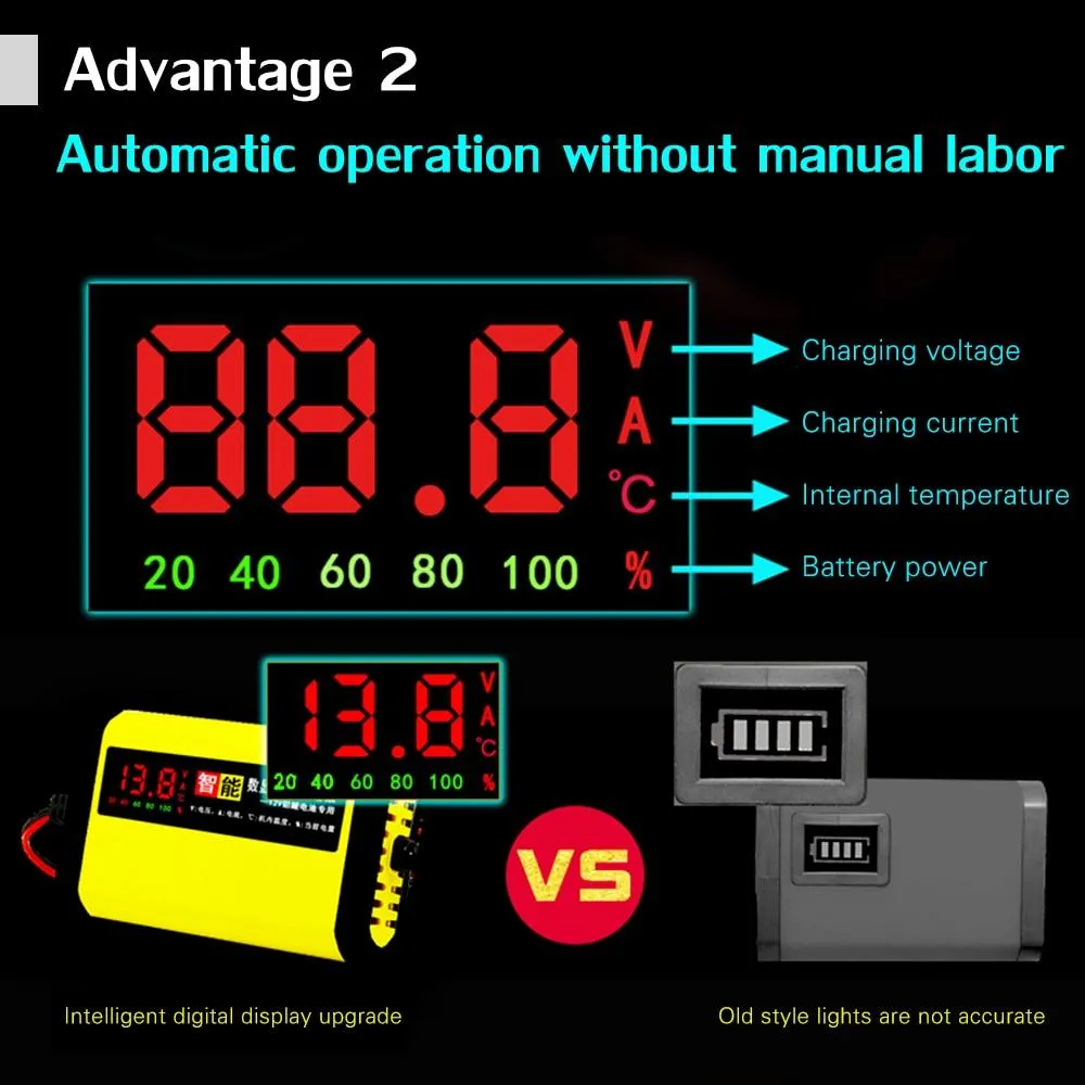 Portable Car Automotive Battery Charger 12v Auto