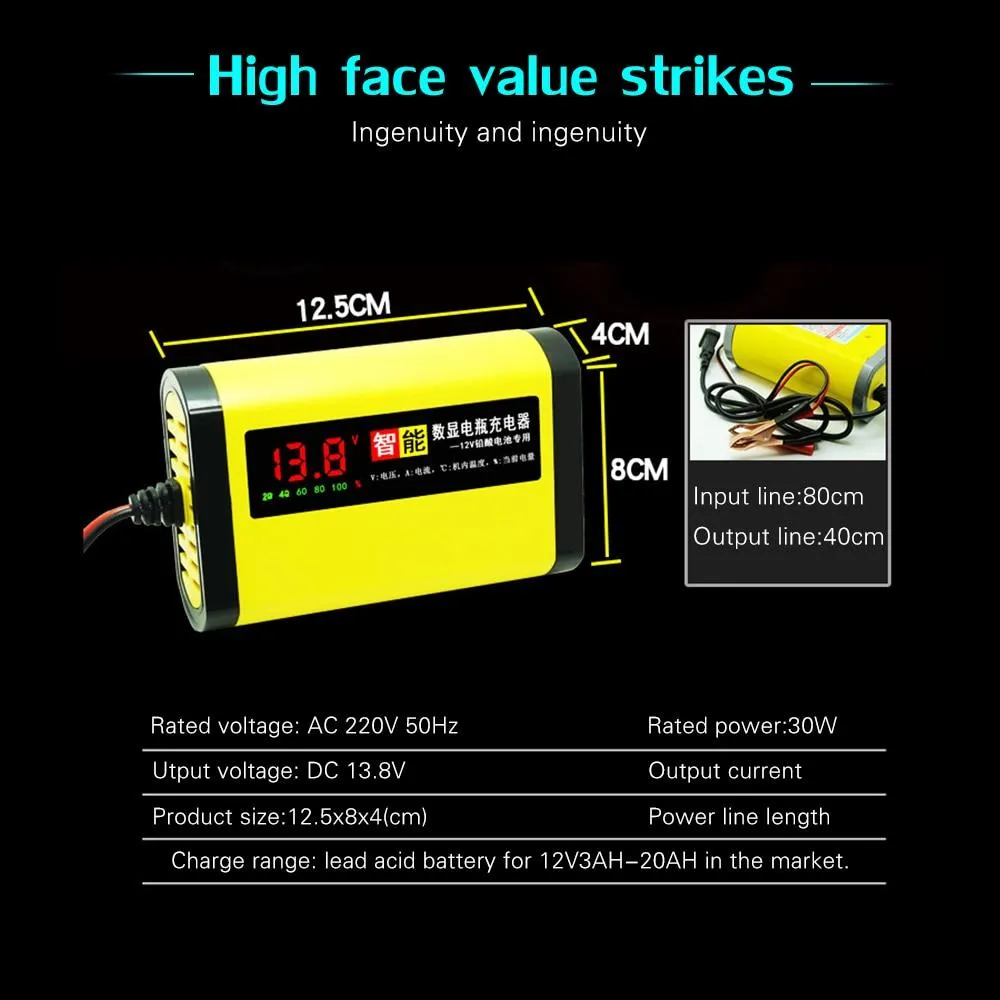 Portable Car Automotive Battery Charger 12v Auto