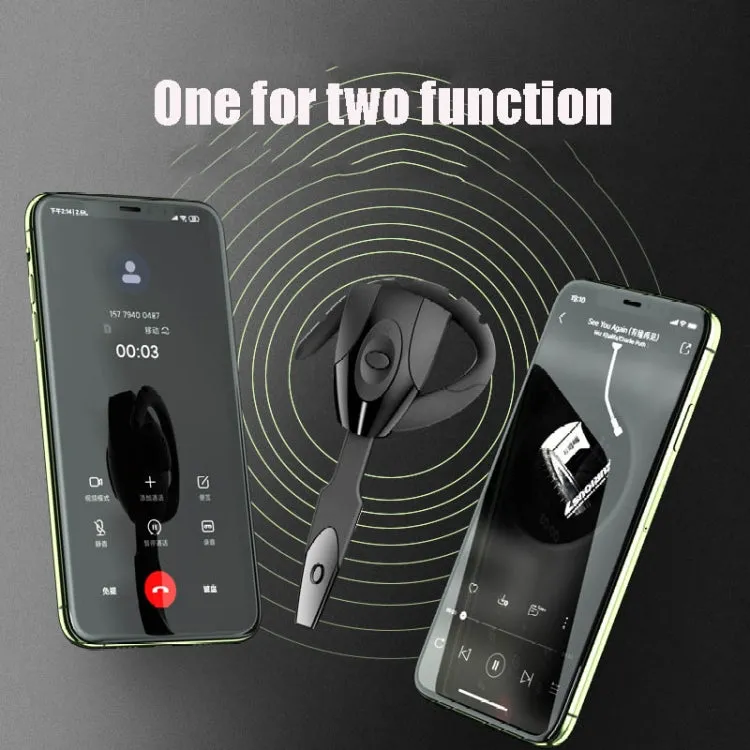 PS3 Bluetooth 5.0 Scorpion Unilateral Hanging Ear Bluetooth Earphone Black Hole Headset