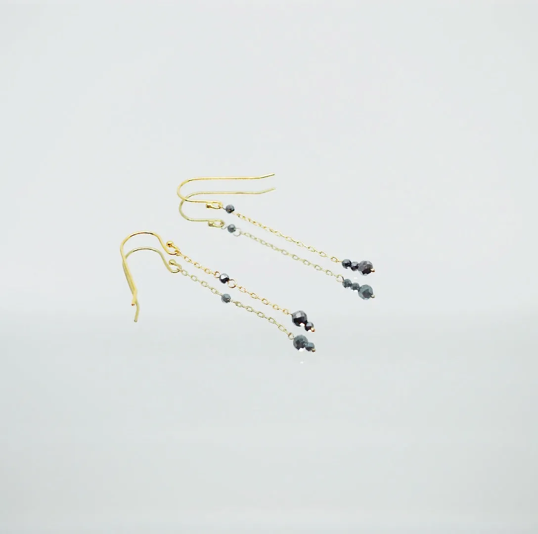 Radiance Floating Necklace and Line Earrings Set (Terahertz)