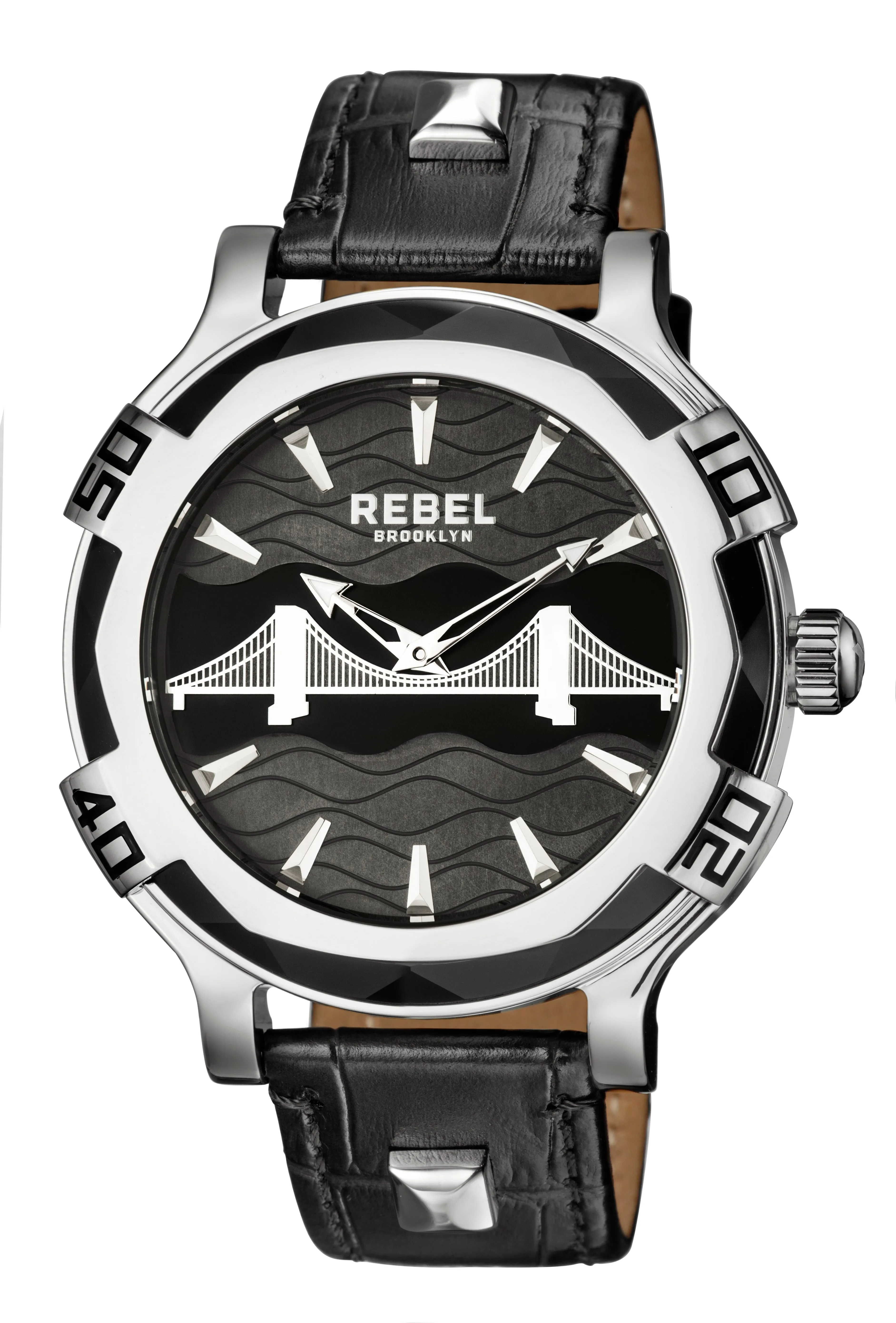 Rebel Men's Brooklyn Bridge 48mm Quartz Watch RB102-4071