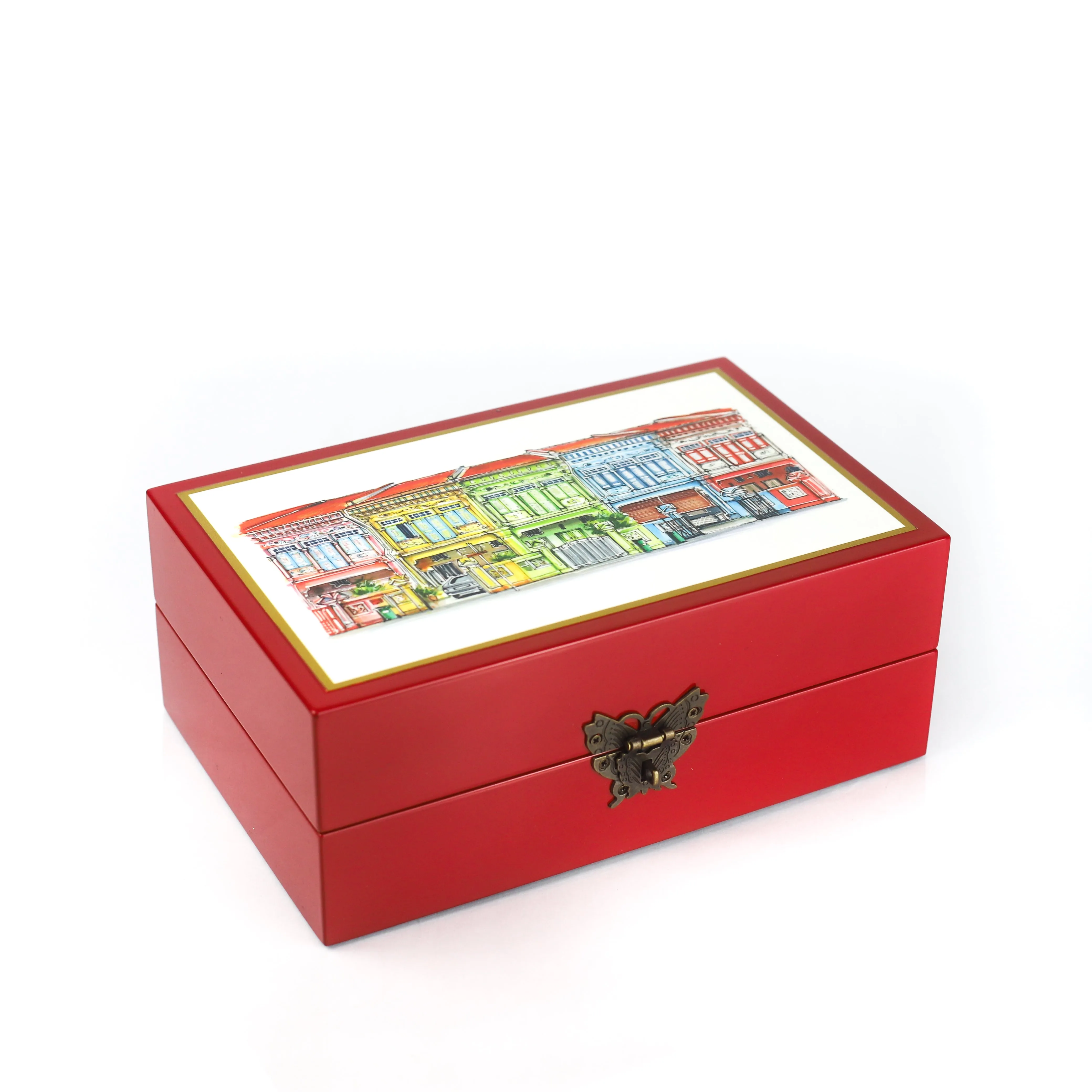 Red Lacquer Jewellery Box - Koon Seng Shophouses