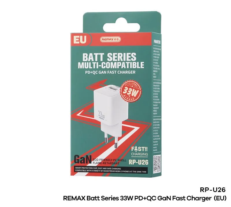 REMAX Batt Series | 33W | Fast Charger | ECO Friendly