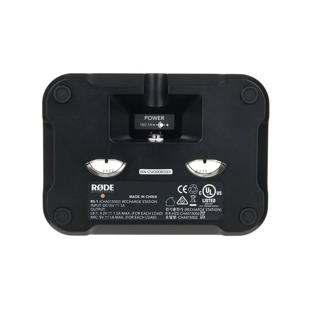 RODE RS-1 Recharge Station (2-Dock) Charging Dock for Interview PRO, TX-M2 Microphones and LB-1 Battery with Locking Power Connector - Audio Accessories