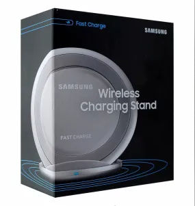 Samsung Fast Charge QI Wireless Charging Stand Adaptive Fast Charging - Silver