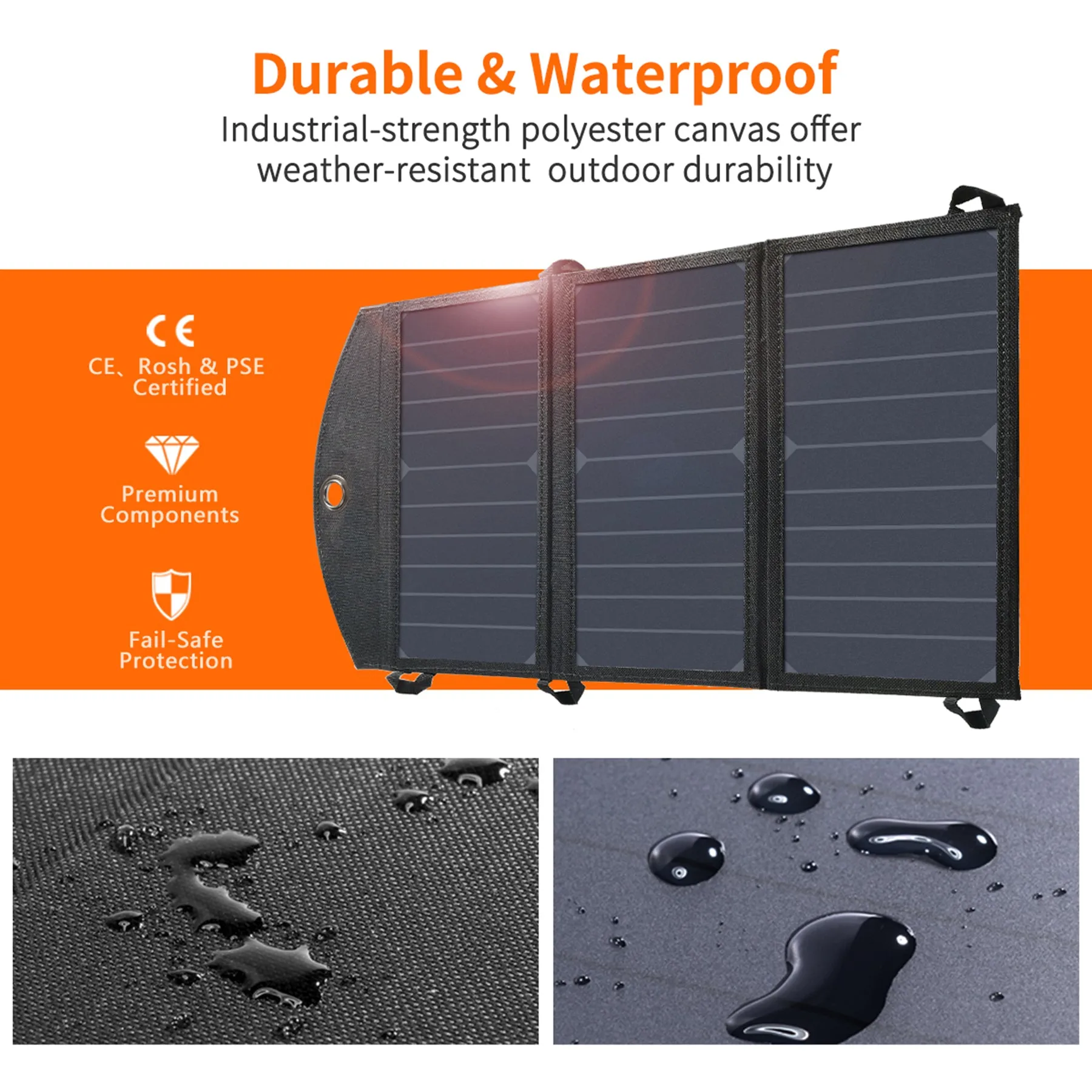 SC001 Choetech 19W Foldable Solar Charger