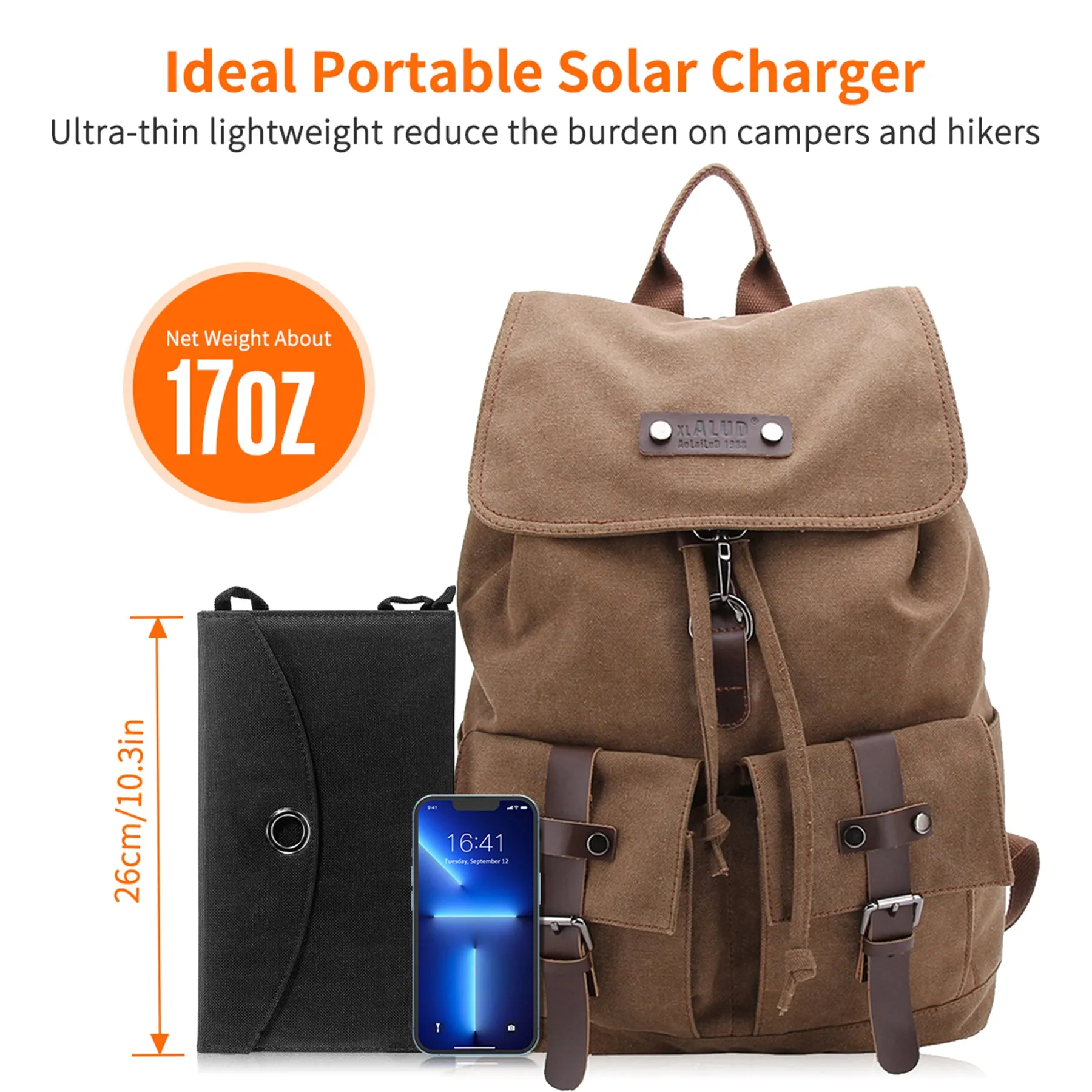 SC001 Choetech 19W Foldable Solar Charger