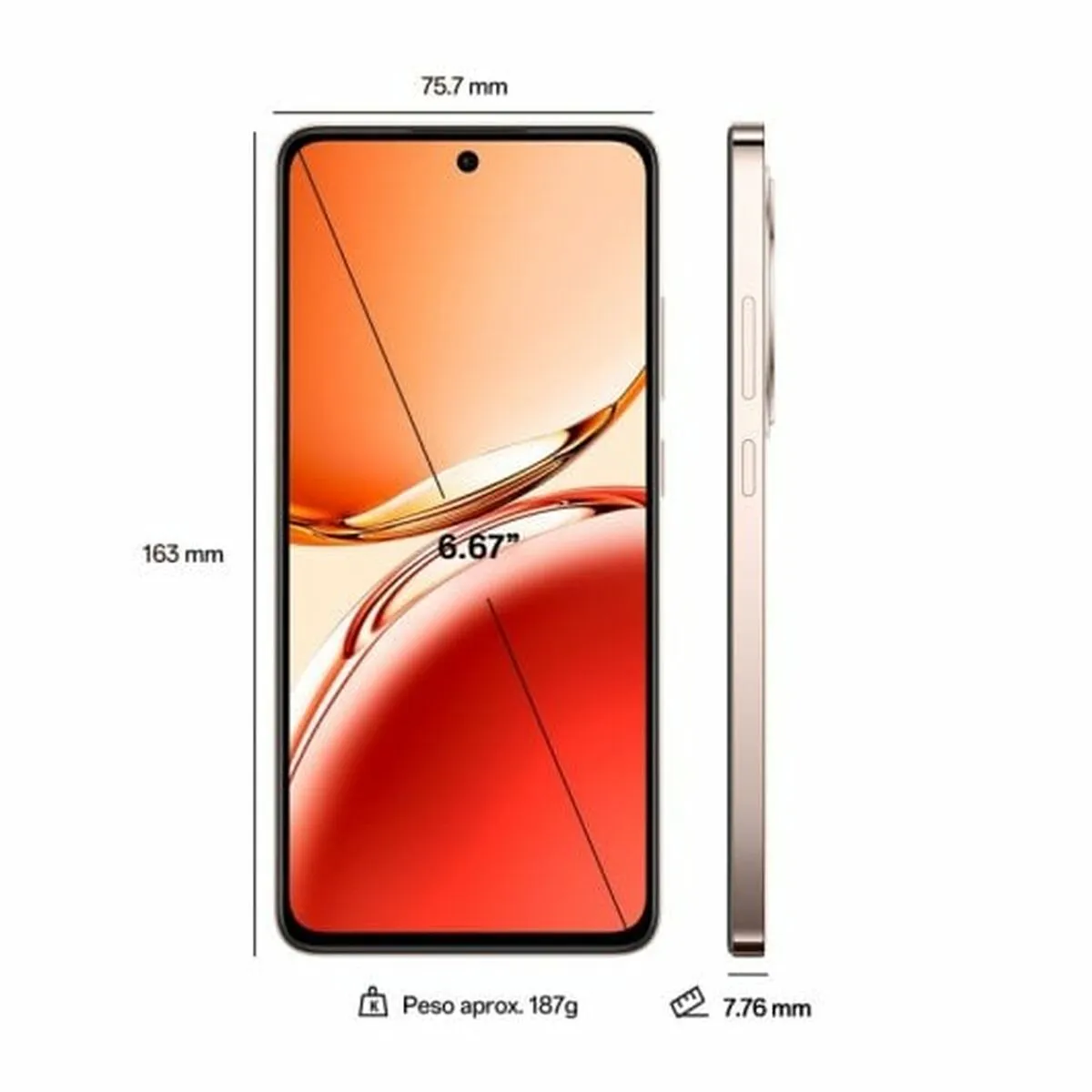 Smartphone Oppo OPPO Reno12 F 5G 6,7" Octa Core 8 GB RAM 256 GB 2 TB Orange