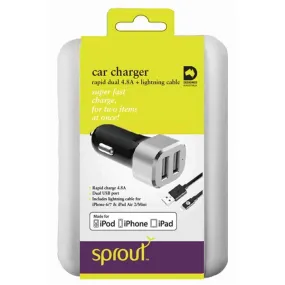 Sprout Car Dual Charger- SCCDIP5MA48BK (Delivery Only)