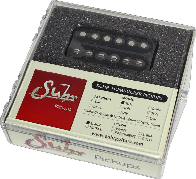 Suhr SSH  Bridge Pickup, Black, 50mm