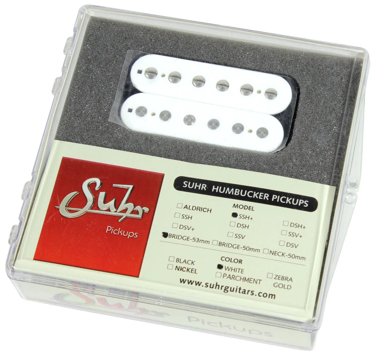 Suhr SSH  Bridge Pickup, White, 53mm