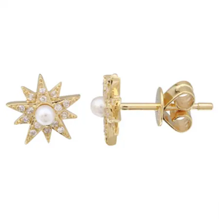 Sunbrust Pearl Earrings