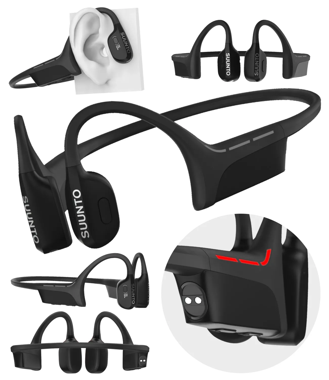 SUUNTO Wing Open-Ear Bone Conduction Headphone, Bluetooth Wireless Sport Headphone, Wearable4U