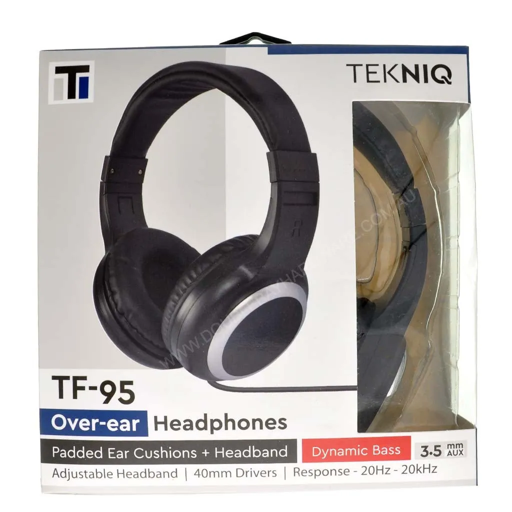 TEKNIQ Over-Ear Headphones Black TF-95