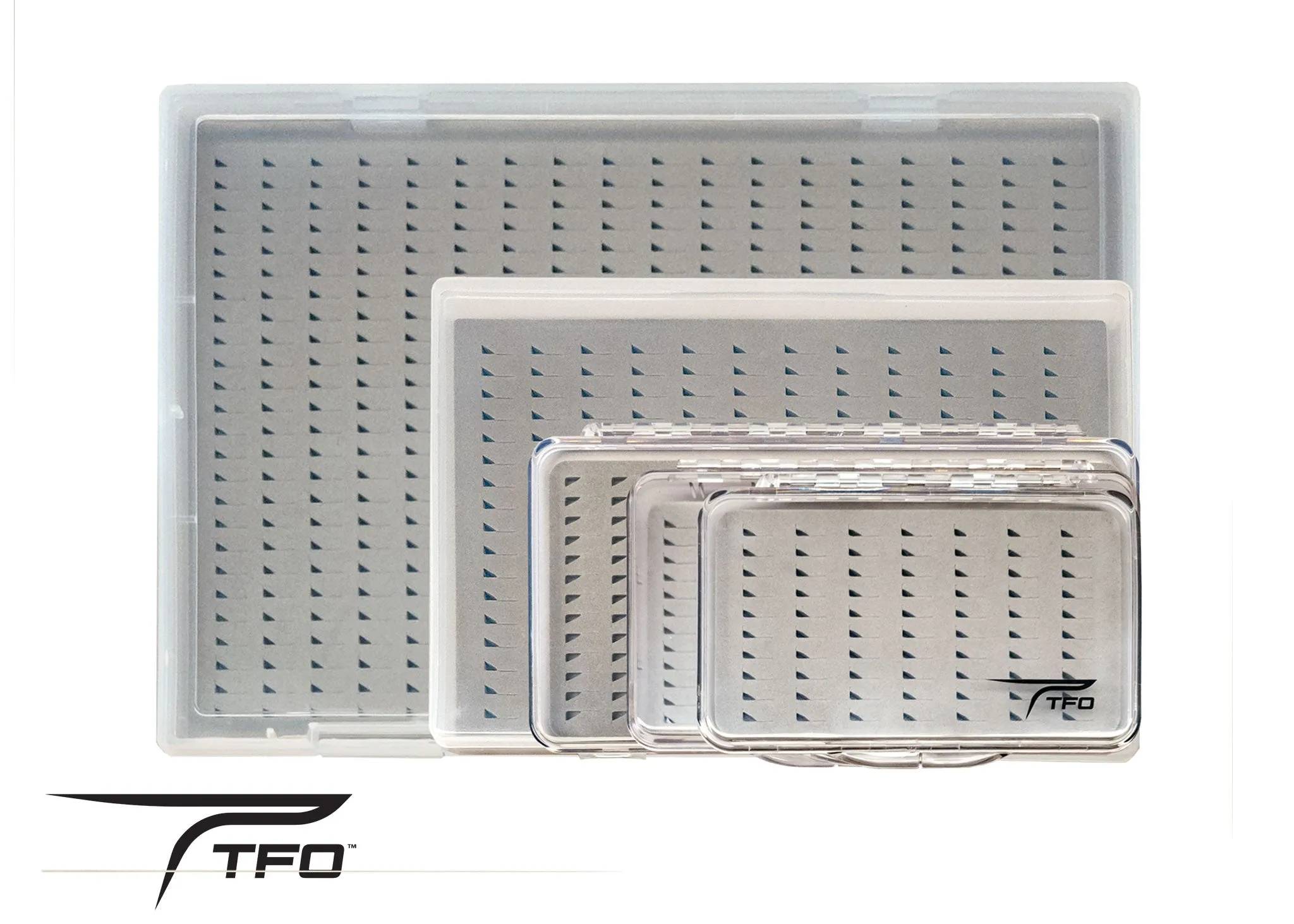 TFO Clear Fly Box With Slit Foam Holds 352 Flies