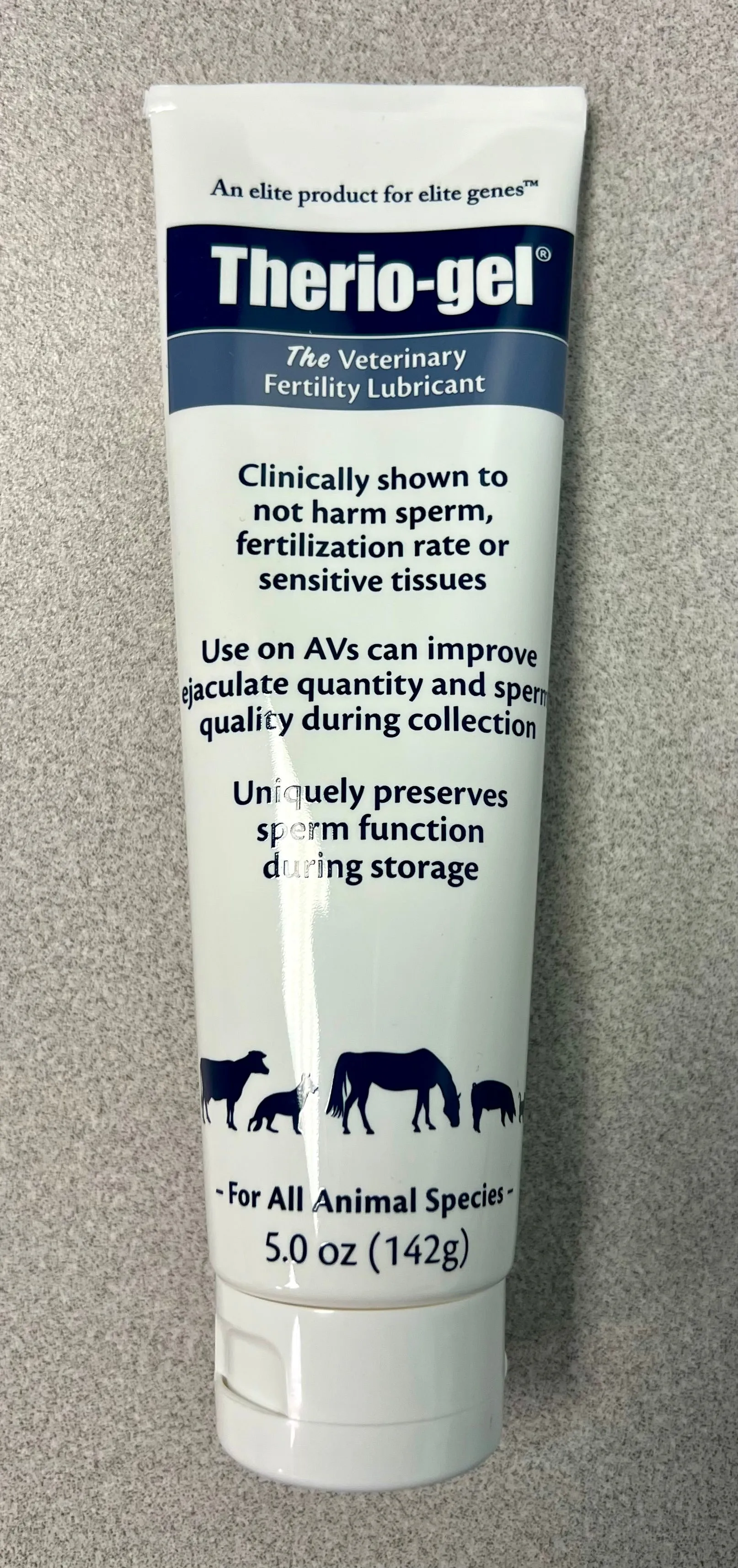 Therio-gel® Lubricant for veterinary fertility, patented formula, 10 x 5 oz tubes per box, each