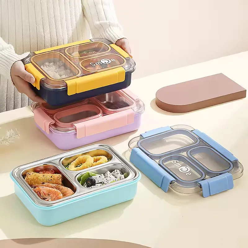 Toki Buffet 100% Spill-Proof 3 Compartment Bento Box