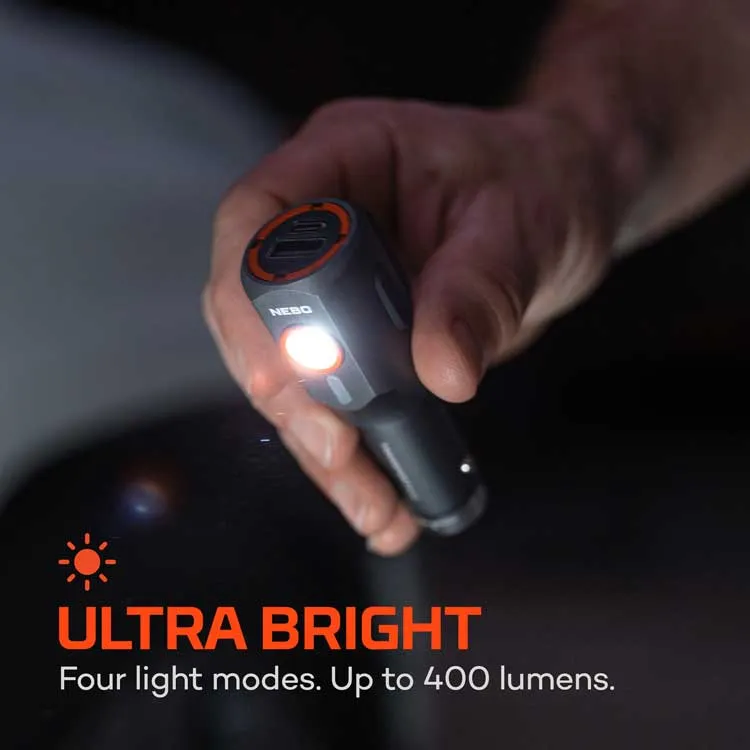 Transport 400 2-In-1 Car Charger and Flashlight