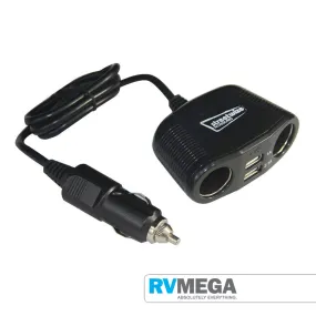 Twin 12V Socket & Twin USB Charger