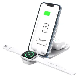 Urban Travel Buddy 3-in-1 Wireless Charger (White)