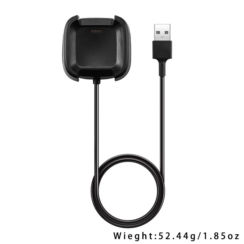 US 2-4Pc For Fitbit Versa Smart Watch USB Charging Cable Power Charger Dock