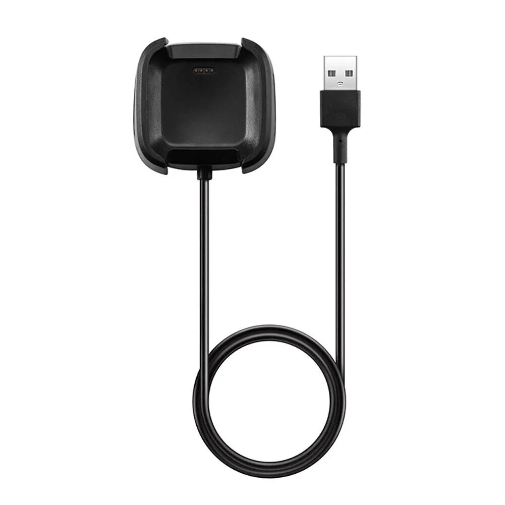 US 2-4Pc For Fitbit Versa Smart Watch USB Charging Cable Power Charger Dock