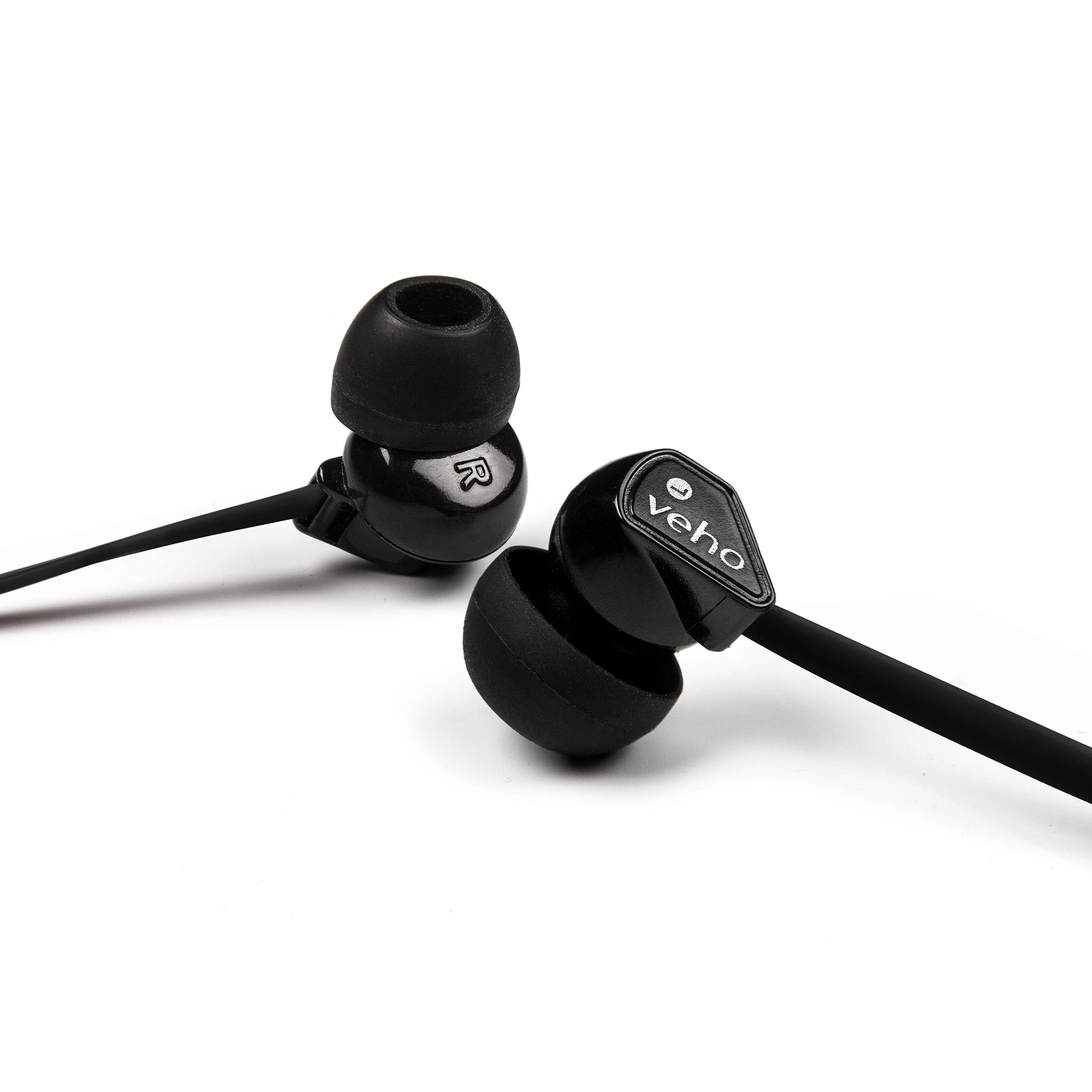 Veho 360 Z-1 In-Ear Headphones | Wired | Noise Isolating | Flex Anti-Tangle Cable | Stereo Sound | Earphones - Black