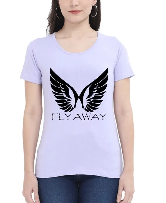 Women Cotton T Shirts (Wings Graphic)