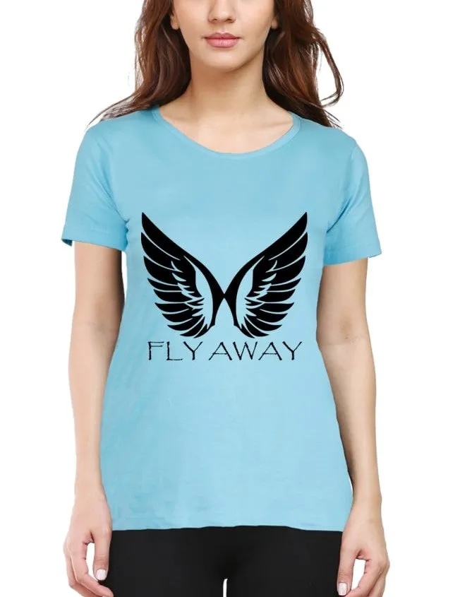 Women Cotton T Shirts (Wings Graphic)